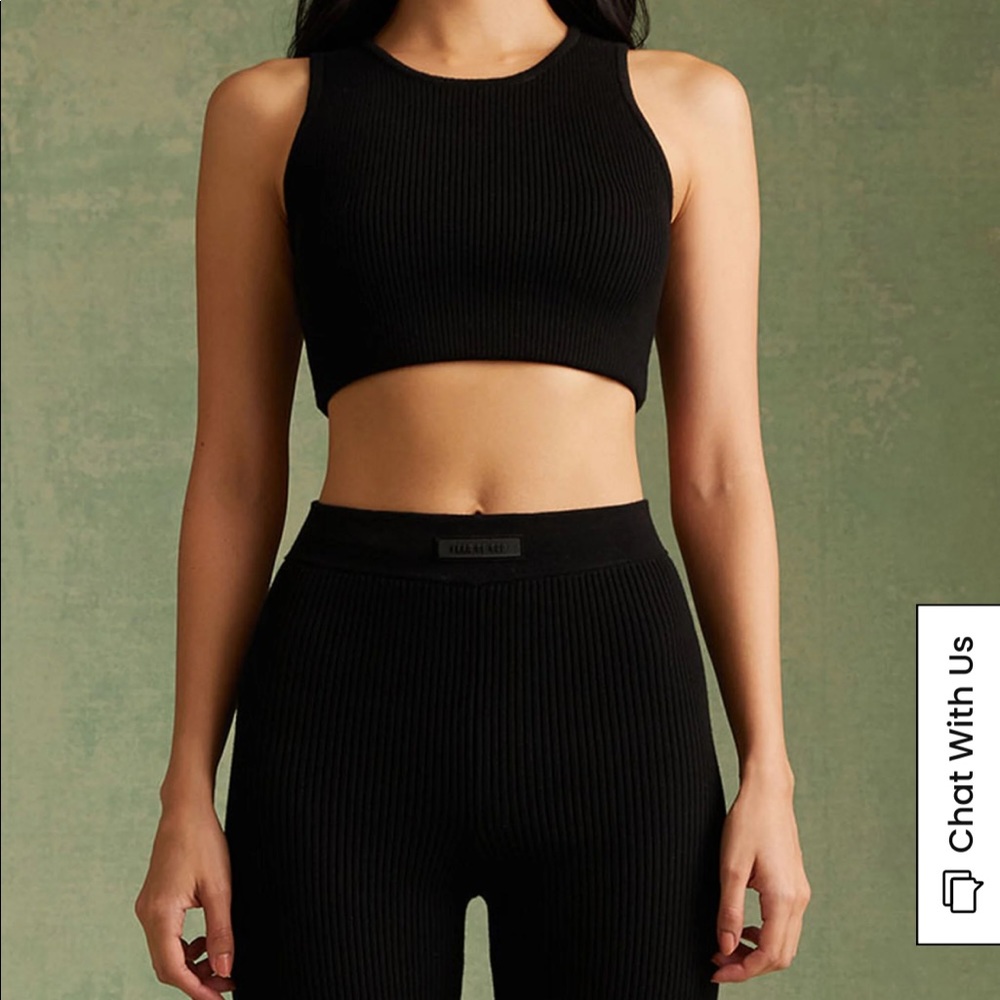 Fear of God Essentials Ribbed Tank and Biker Shorts Set NWT